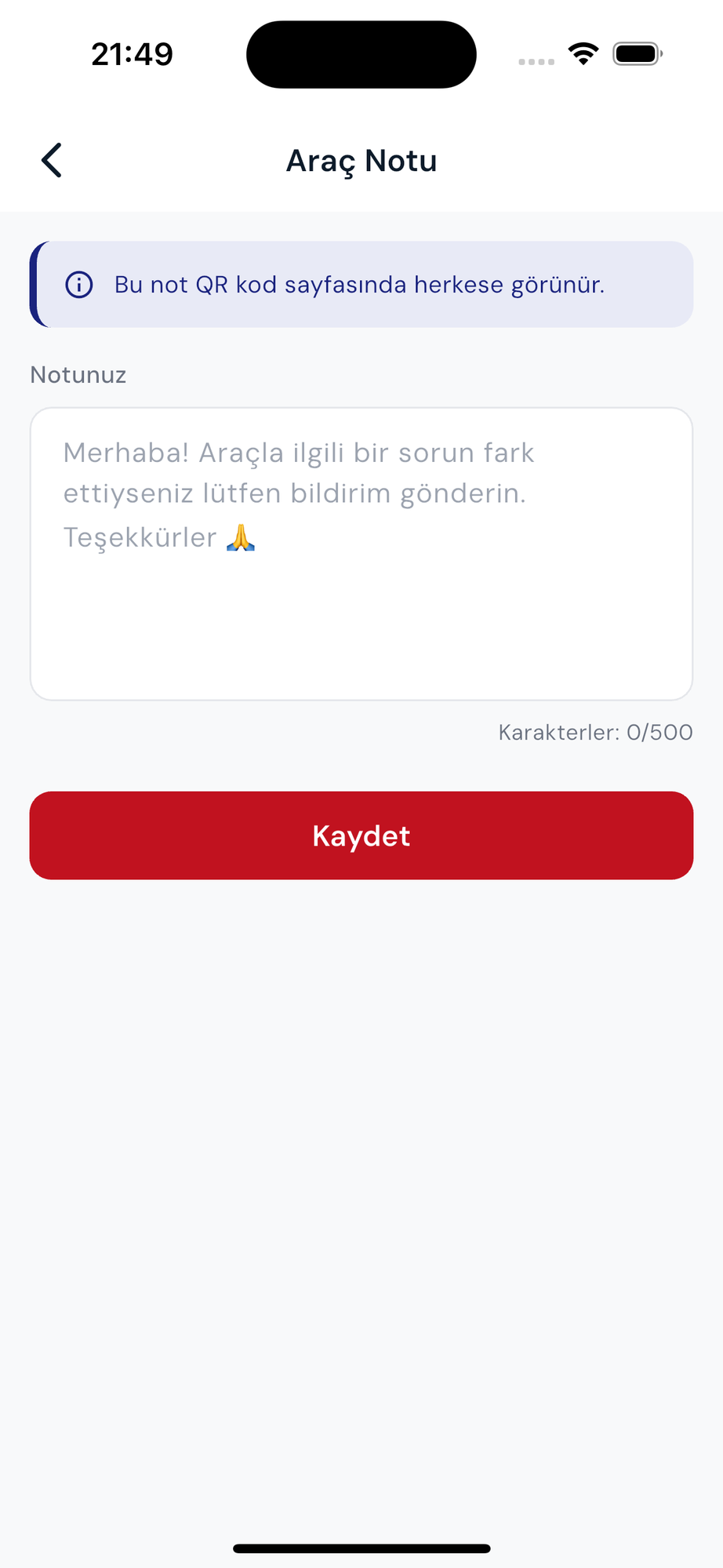 Araç Notu