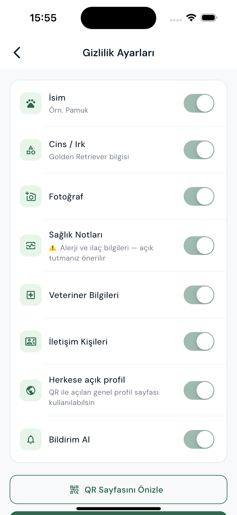 Gizlilik Ayarları
