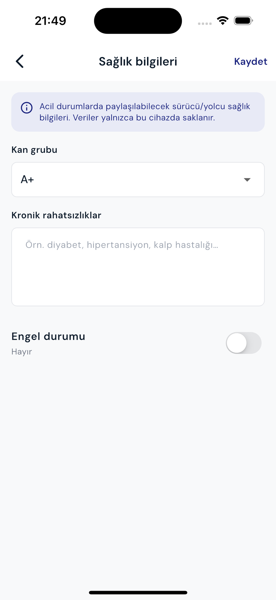 Sağlık Bilgileri